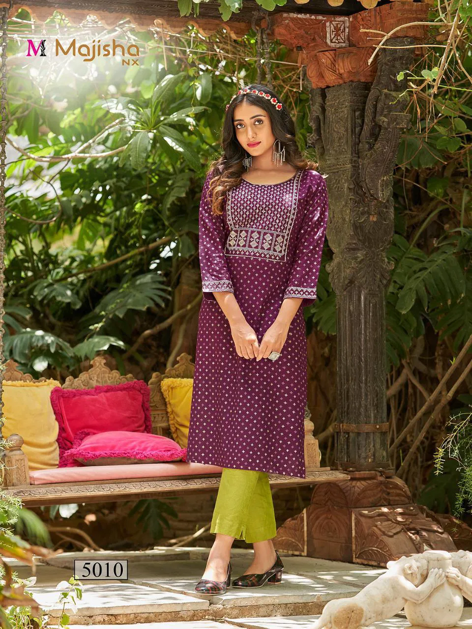 Majisha Nx Poshak 5 Rayon Fancy Exclusive Wear Designer Kurti Collection